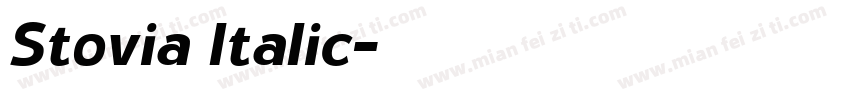 Stovia Italic字体转换